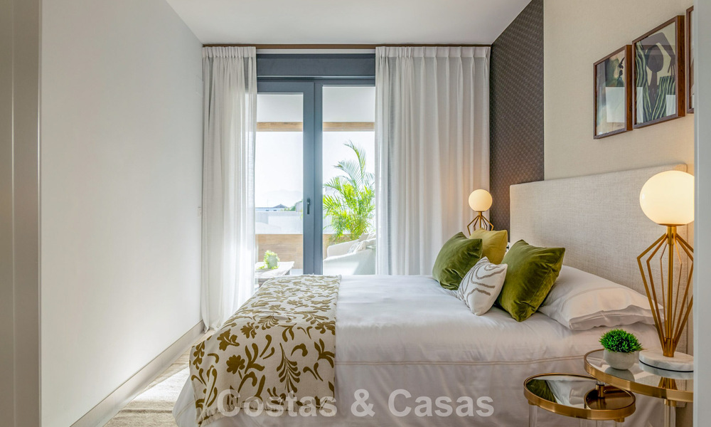 Nieuwe appartementen in een 5-sterren boutique resort te koop in Marbella met schitterend zeezicht 802791