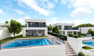 Prijsgunstige nieuwe eigentijdse villa's te koop, op loopafstand van het strand, Manilva, Costa del Sol 6285 