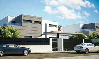 Aantrekkelijke nieuwe moderne luxe villa's te koop, met uitzicht op zee en golf, Manilva, Costa del Sol 6298 