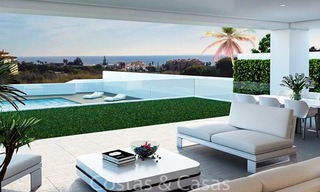 Aantrekkelijke nieuwe moderne luxe villa's te koop, met uitzicht op zee en golf, Manilva, Costa del Sol 6299 