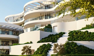 Prachtige nieuwe eigentijdse luxe appartementen te koop, met een uitzonderlijk uitzicht op zee, golf en bergen, Benahavis - Marbella 6320 