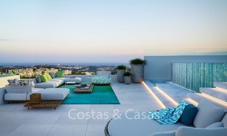 Prachtige nieuwe eigentijdse luxe appartementen te koop, met een uitzonderlijk uitzicht op zee, golf en bergen, Benahavis - Marbella 6321 