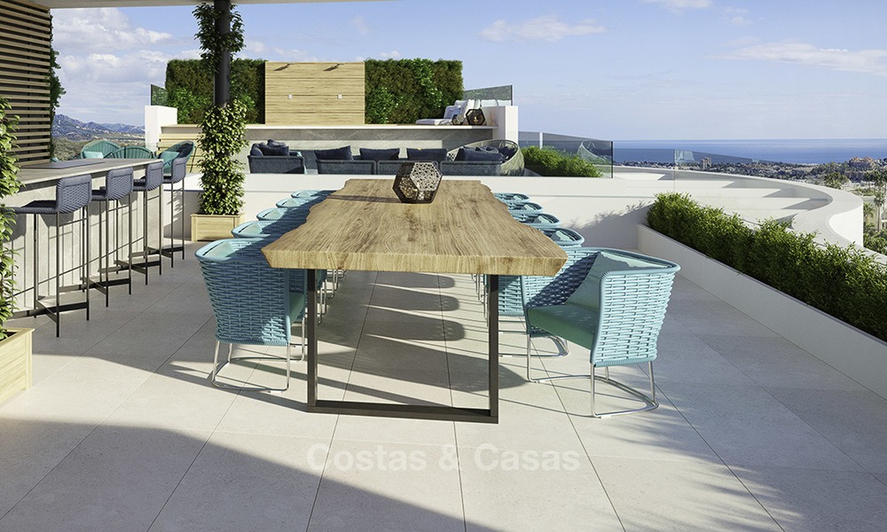Prachtige nieuwe eigentijdse luxe appartementen te koop, met een uitzonderlijk uitzicht op zee, golf en bergen, Benahavis - Marbella 11921