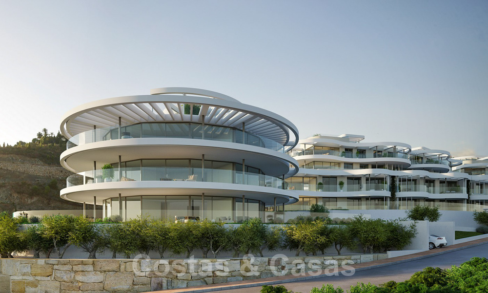 Prachtige nieuwe eigentijdse luxe appartementen te koop, met een uitzonderlijk uitzicht op zee, golf en bergen, Benahavis - Marbella 31067
