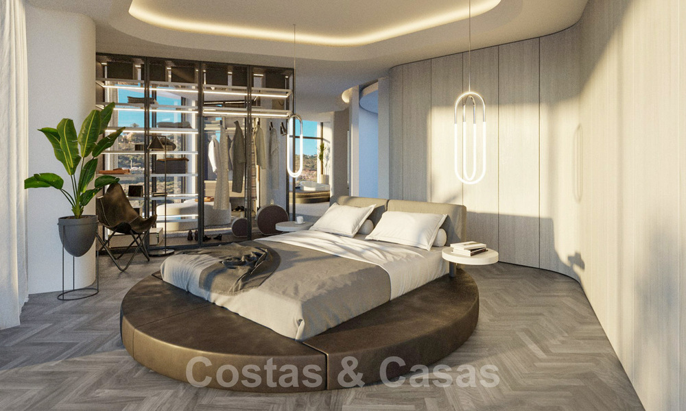 Prachtige nieuwe eigentijdse luxe appartementen te koop, met een uitzonderlijk uitzicht op zee, golf en bergen, Benahavis - Marbella 31077