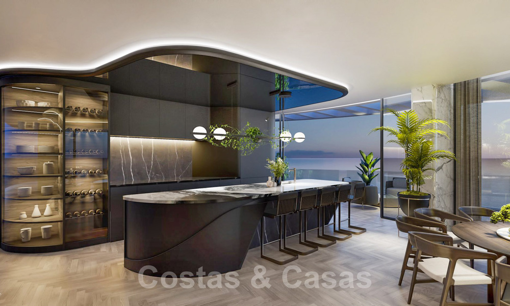 Prachtige nieuwe eigentijdse luxe appartementen te koop, met een uitzonderlijk uitzicht op zee, golf en bergen, Benahavis - Marbella 31082