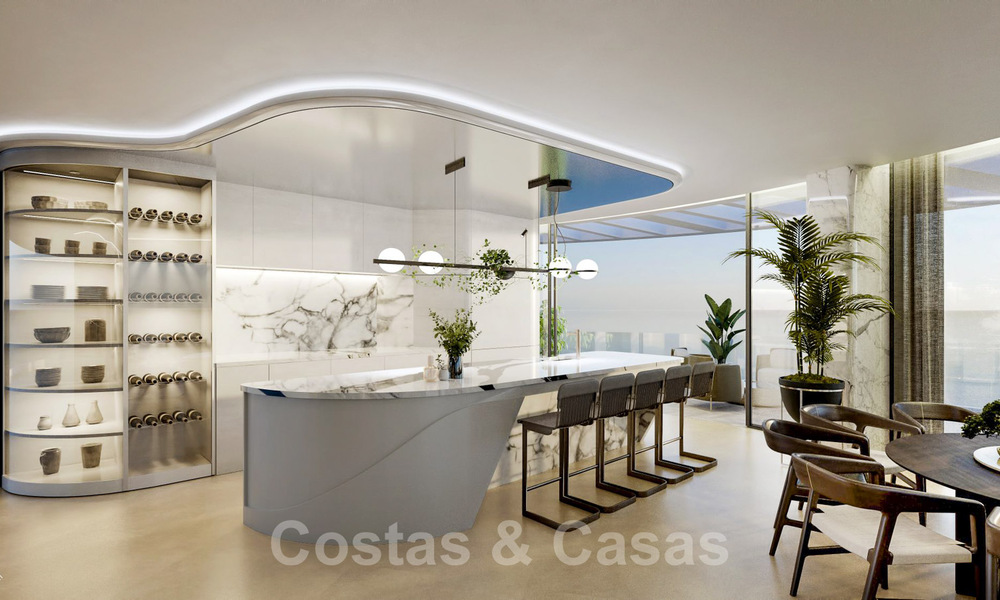 Prachtige nieuwe eigentijdse luxe appartementen te koop, met een uitzonderlijk uitzicht op zee, golf en bergen, Benahavis - Marbella 31084