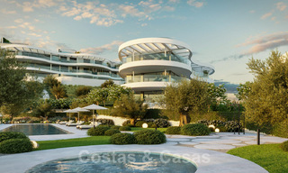 Prachtige nieuwe eigentijdse luxe appartementen te koop, met een uitzonderlijk uitzicht op zee, golf en bergen, Benahavis - Marbella 31086 