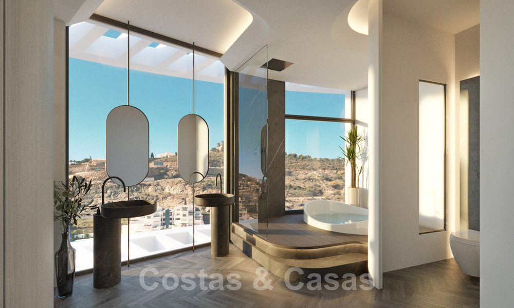 Prachtige nieuwe eigentijdse luxe appartementen te koop, met een uitzonderlijk uitzicht op zee, golf en bergen, Benahavis - Marbella 31102
