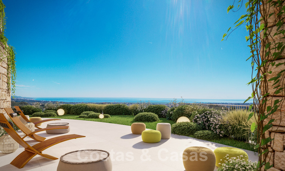 Prachtige nieuwe eigentijdse luxe appartementen te koop, met een uitzonderlijk uitzicht op zee, golf en bergen, Benahavis - Marbella 37296