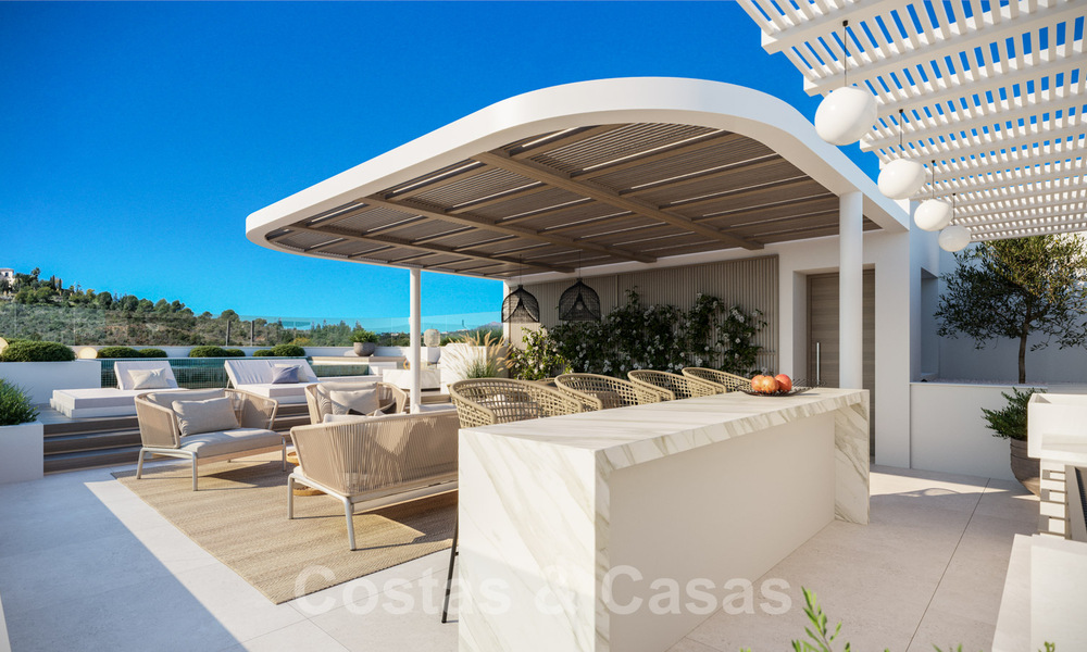 Prachtige nieuwe eigentijdse luxe appartementen te koop, met een uitzonderlijk uitzicht op zee, golf en bergen, Benahavis - Marbella 37299