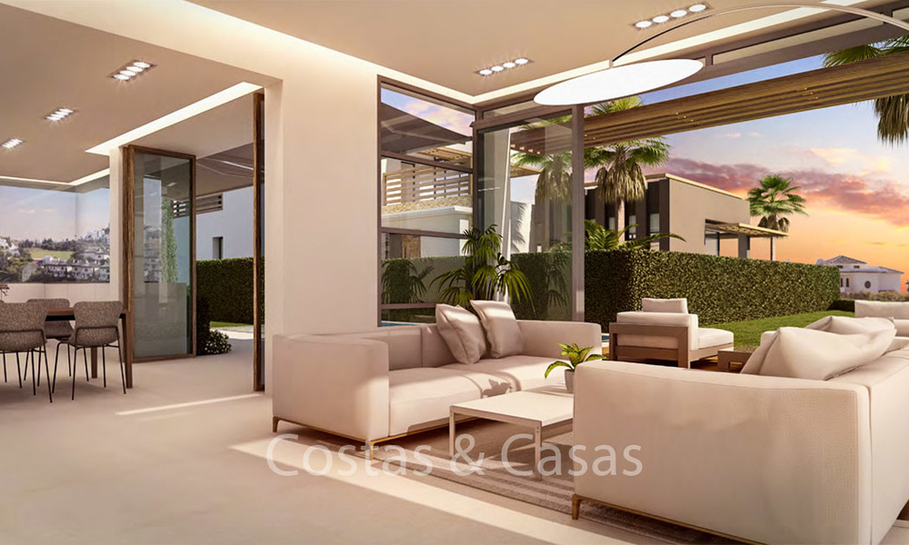 Charmante luxe design villa's met uitzicht op zee, bergen en golf te koop, Riviera del Sol, Mijas, Costa del Sol 6496