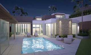 Charmante luxe design villa's met uitzicht op zee, bergen en golf te koop, Riviera del Sol, Mijas, Costa del Sol 6501 