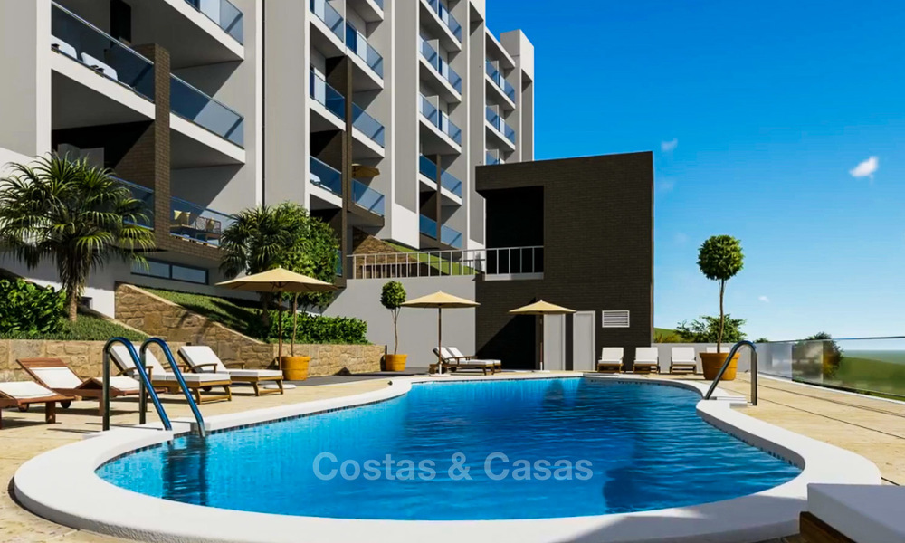 Aantrekkelijke nieuwe appartementen met uitzicht op zee en golf te koop, op loopafstand van het strand, Manilva - Costa del Sol 7077