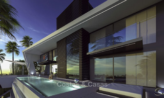 Kavel + moderne nieuwe luxe villa met panoramisch zeezicht te koop, Marbella 19345 