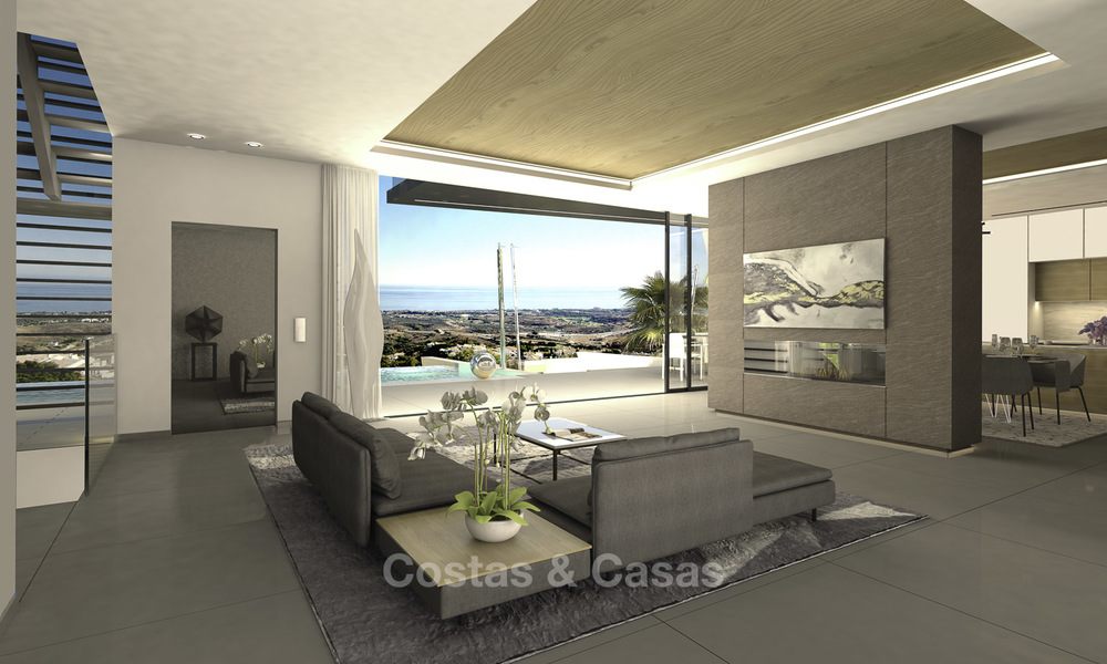 Kavel + moderne nieuwe luxe villa met panoramisch zeezicht te koop, Marbella 19347