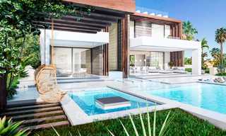 Moderne nieuwbouw luxe villa met panoramisch zeezicht te koop, nabij strand, Manilva, Costa del Sol 7305 