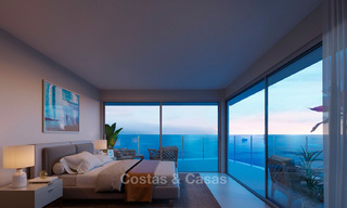 Prachtige nieuwe eigentijdse schakelvilla´s met uitzicht op zee te koop, in een prestigieus resort - Mijas Costa, Costa del Sol 7620 