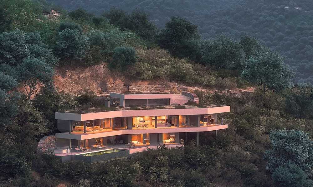 Oogstrelende nieuwe moderne villa met adembenemend uitzicht op zee en de vallei te koop - Benahavis, Marbella 7644