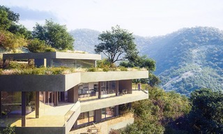 Oogstrelende nieuwe moderne villa met adembenemend uitzicht op zee en de vallei te koop - Benahavis, Marbella 7646 