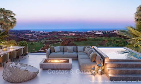 Nieuwe moderne frontline golf appartementen met uitzicht op zee te koop in een luxe resort - Mijas, Costa del Sol. Oplevering nabij. 7784