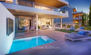 Nieuwe moderne frontline golf appartementen met uitzicht op zee te koop in een luxe resort in Mijas, Costa del Sol. Instapklaar! Laatste penthouses! 8968 