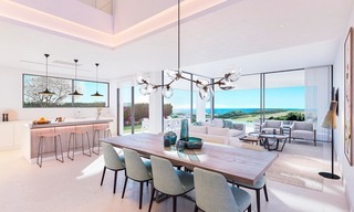 Luxueuze en moderne eerstelijn golf villa's met panoramisch uitzicht op zee en bergen te koop, Estepona 7929 