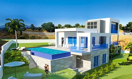 Nieuwe moderne en milieuvriendelijke villa’s te koop, eerstelijn golf, Mijas, Costa del Sol 8015
