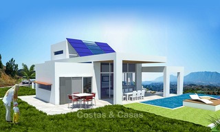 Nieuwe moderne en milieuvriendelijke villa’s te koop, eerstelijn golf, Mijas, Costa del Sol 8023 