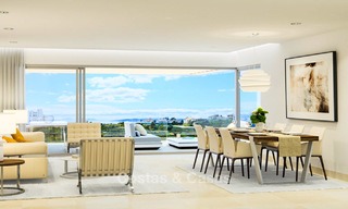 Elegante en ruime nieuwe appartementen te koop, op loopafstand van strand en voorzieningen, met zeezicht, Estepona 8064 