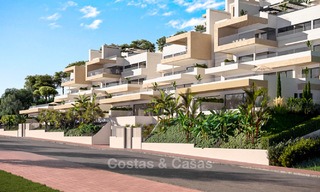 Elegante en ruime nieuwe appartementen te koop, op loopafstand van strand en voorzieningen, met zeezicht, Estepona 8067 