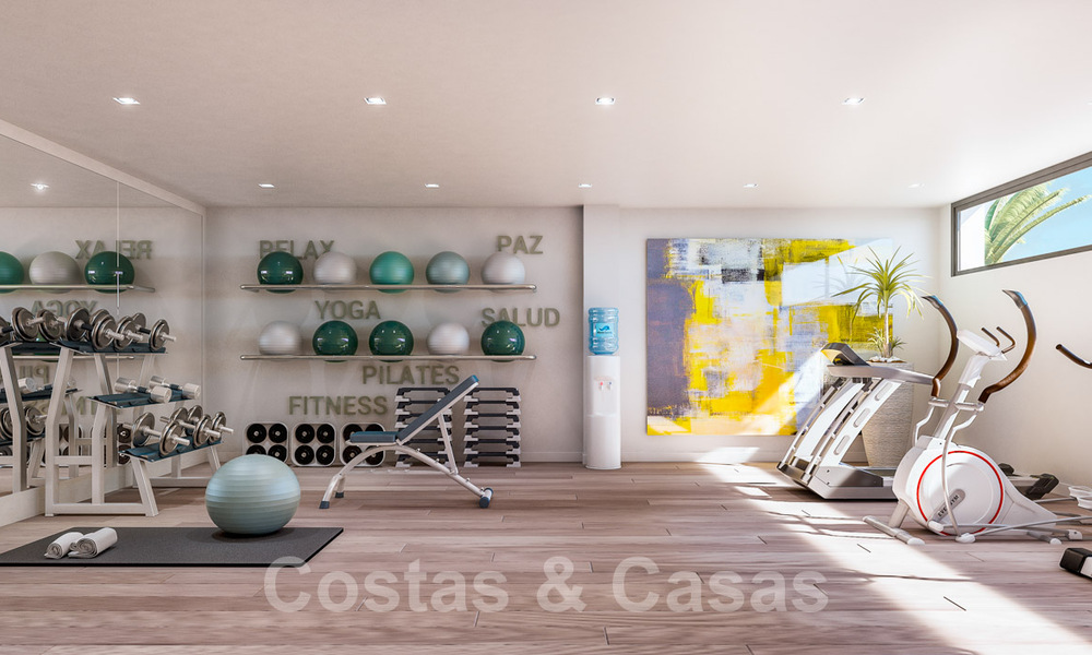 Elegante en ruime nieuwe appartementen te koop, op loopafstand van strand en voorzieningen, met zeezicht, Estepona 31374
