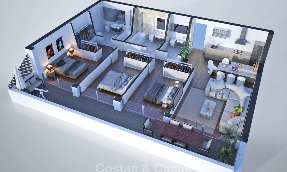 Nieuwe, aantrekkelijk geprijsde, moderne appartementen te koop, op loopafstand van het strand en voorzieningen, Estepona 8175