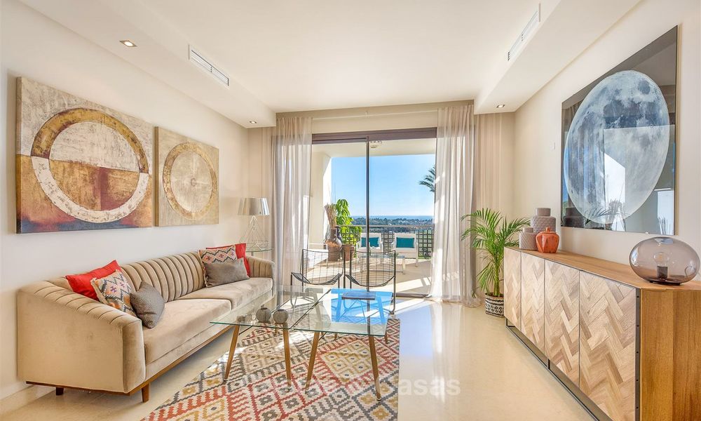 Mooi en ruim luxe appartement met zeezicht te koop in een begeerde urbanisatie, klaar om in te trekken - Benahavis, Marbella 8287