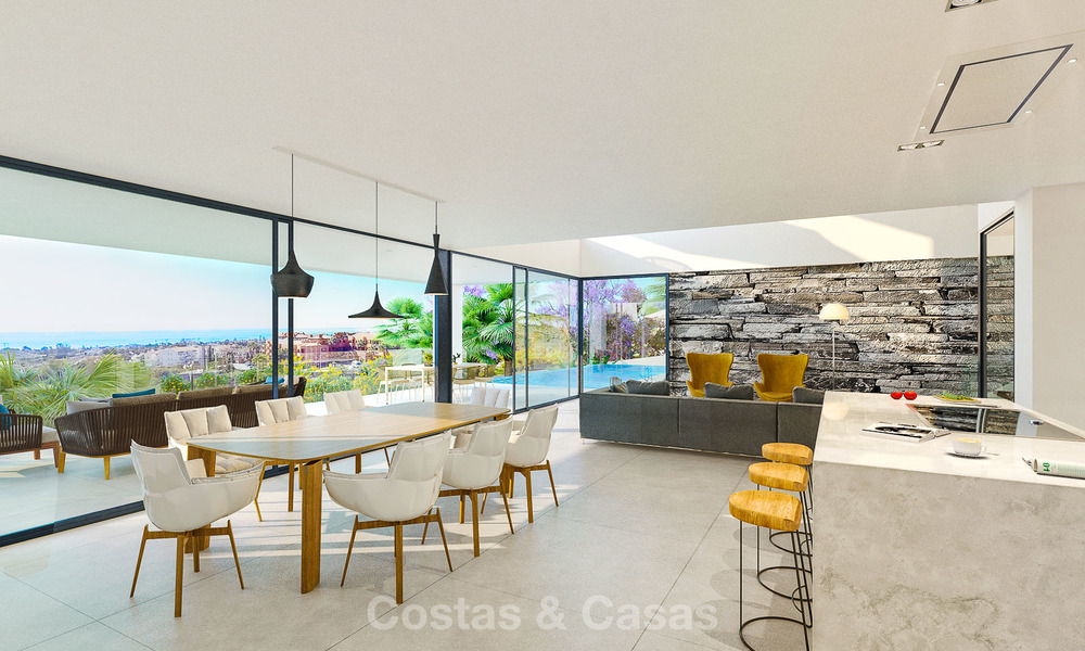 Indrukwekkende eigentijdse luxe villa met panoramisch zeezicht te koop, in een golfcomplex, instapklaar - Benahavis, Marbella 8474