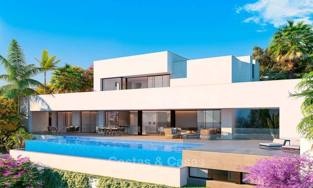 Indrukwekkende moderne designer villa met prachtig zeezicht te koop, in een golfcomplex - Benahavis, Marbella 8479