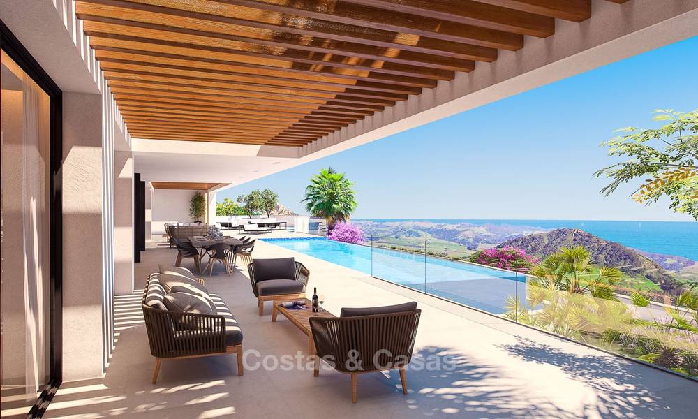 Indrukwekkende moderne designer villa met prachtig zeezicht te koop, in een golfcomplex - Benahavis, Marbella 8480