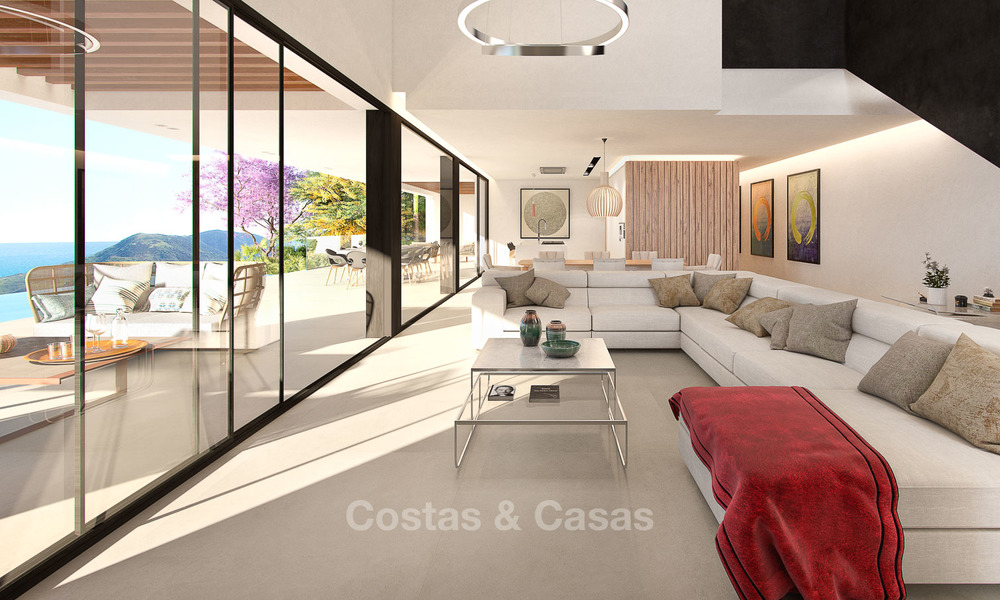 Indrukwekkende moderne designer villa met prachtig zeezicht te koop, in een golfcomplex - Benahavis, Marbella 8485