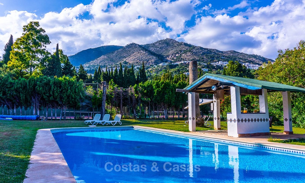 Uniek aanbod! Prachtig landgoed van 5 villa's op een groot perceel te koop, met zeezicht - Mijas, Costa del Sol 9069