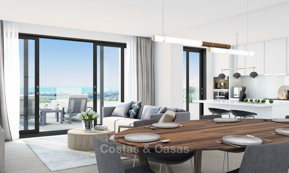 Gloednieuwe moderne luxe appartementen met zeezicht te koop, Estepona stad. 9195
