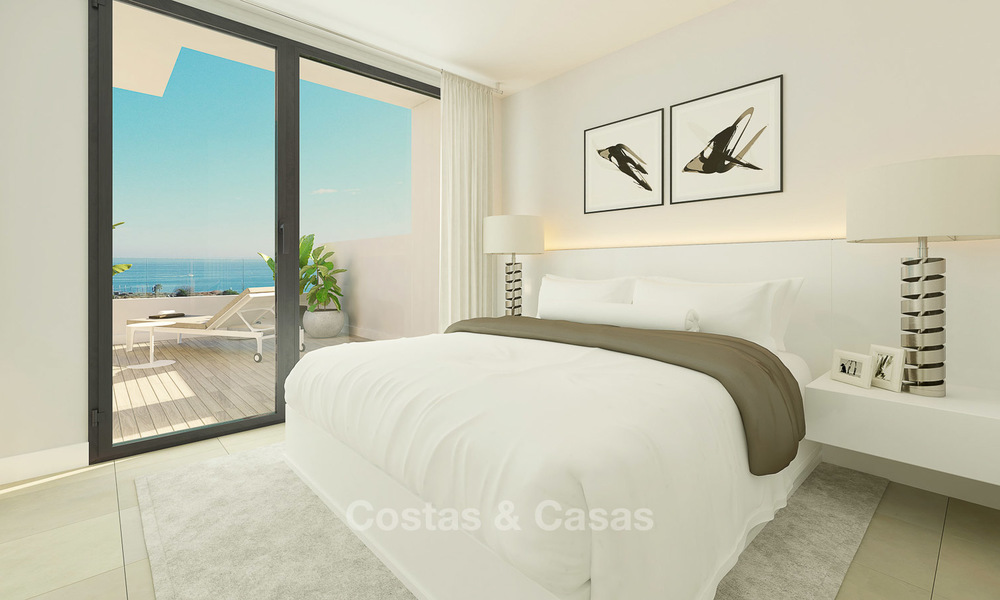 Stijlvolle nieuwe eigentijdse appartementen met zeezicht te koop, op loopafstand van het strand, Estepona, Costa del Sol 9464