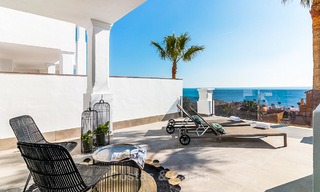 Ruime, moderne luxe appartementen in een nieuw wellness resort te koop, onbelemmerd zeezicht, Manilva, Costa del Sol 10109 