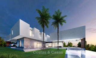 Gloednieuwe hedendaagse luxe villa met panoramisch zeezicht te koop, in een exclusief golfresort, Benahavis - Marbella 10096 