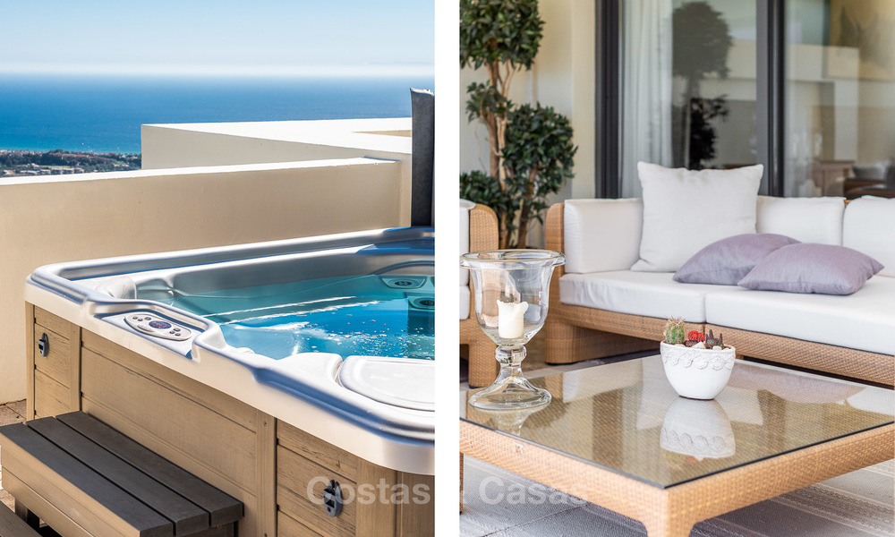 Indrukwekkend en luxueus modern penthouse appartement met panoramisch zeezicht te koop, Marbella East 10289