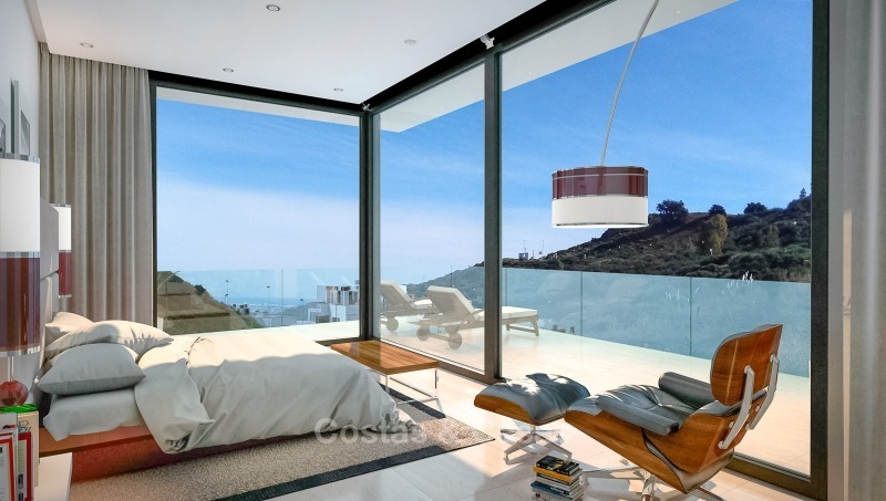 Elegante moderne nieuwbouw villa met adembenemend zeezicht te koop, Mijas, Costa del Sol 10611 