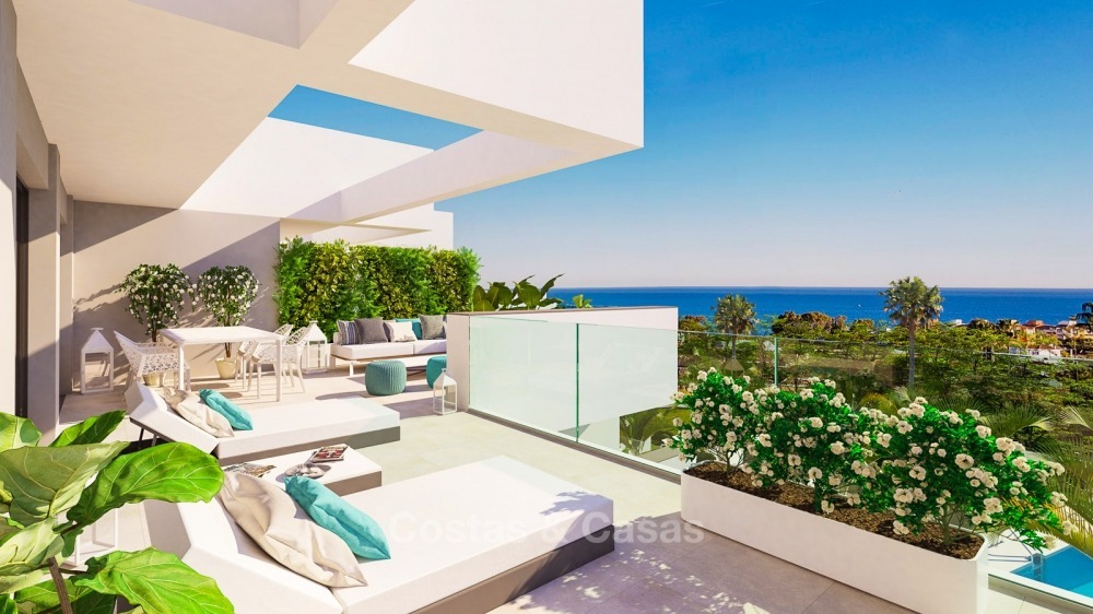 Moderne luxe appartementen met prachtig zeezicht te koop, op loopafstand van het strand - La Duquesa, Manilva, Costa del Sol 10825