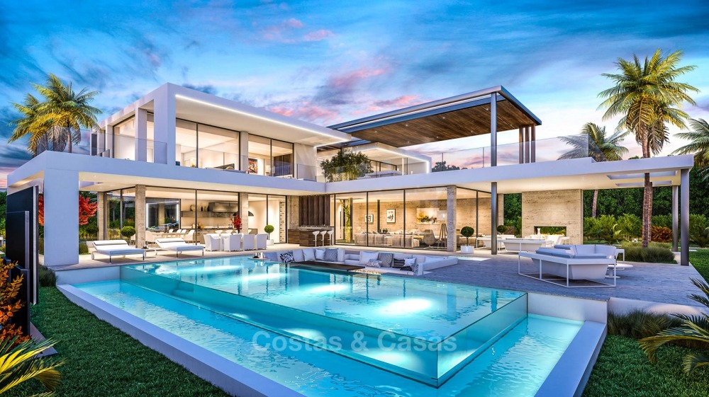 Majestueuze moderne eigentijdse strandvilla te koop, New Golden Mile tussen Marbella en Estepona 10861