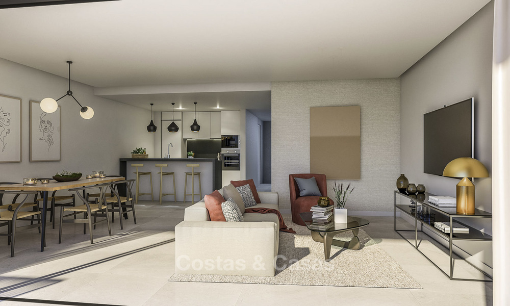 Gloednieuwe moderne luxe appartementen met prachtig zeezicht koop, eerstelijns golf positie, Marbella 11613