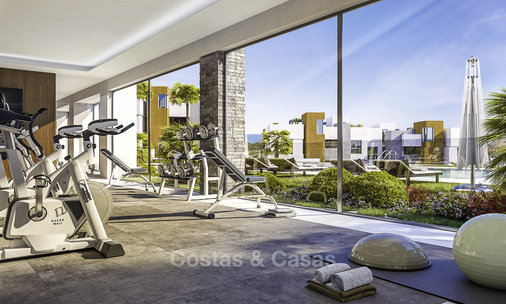 Gloednieuwe moderne luxe appartementen met prachtig zeezicht koop, eerstelijns golf positie, Marbella 11615