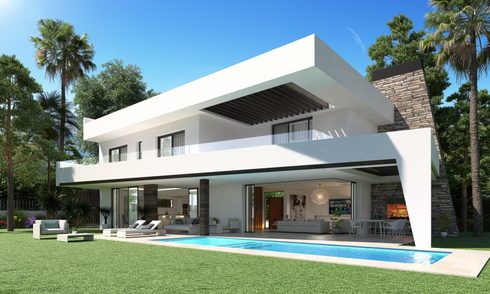 Nieuwe innovatieve luxe villa in moderne stijl te koop, strandzijde Elviria, Marbella 11694